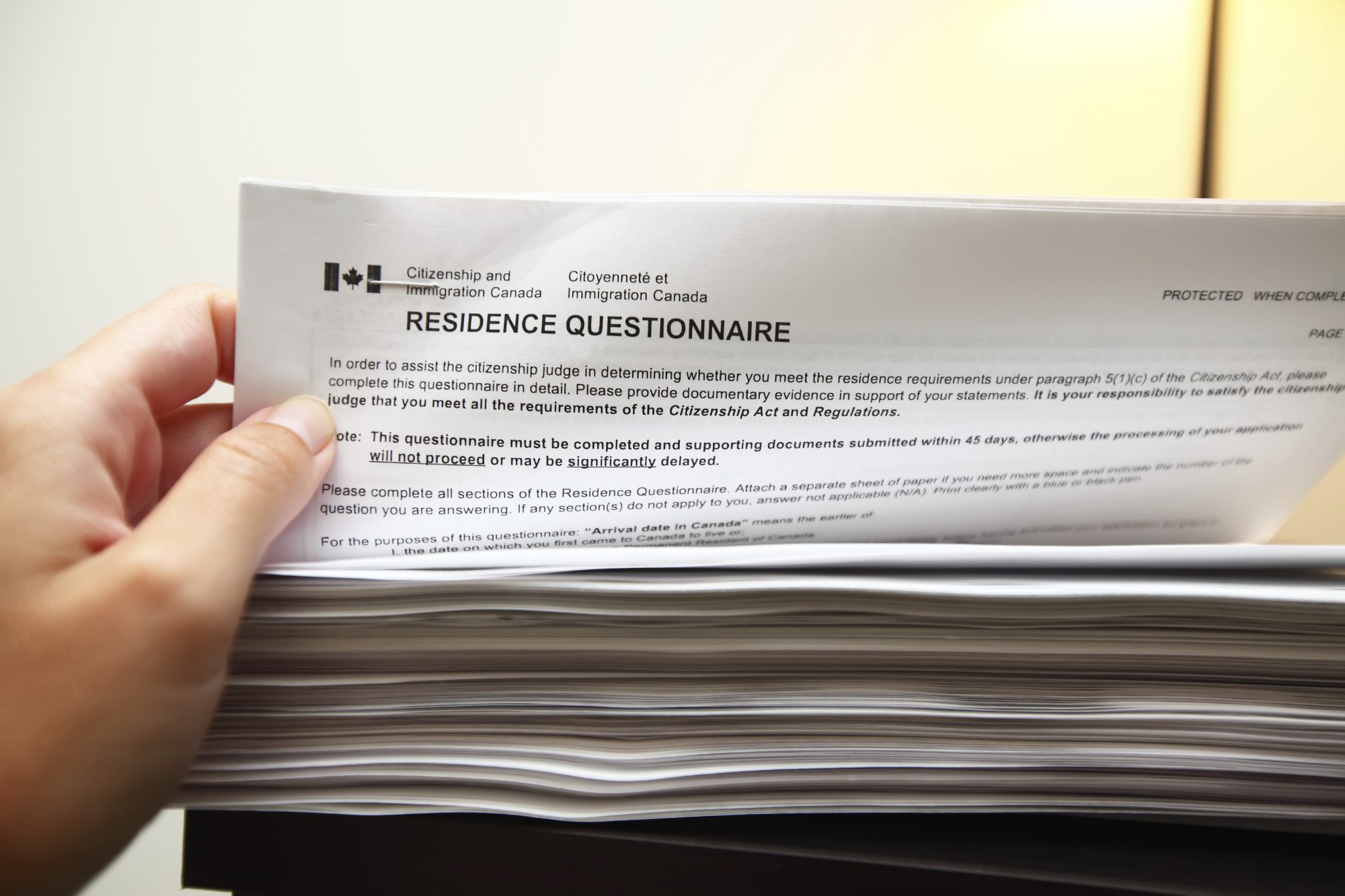 Residence Questionnaire